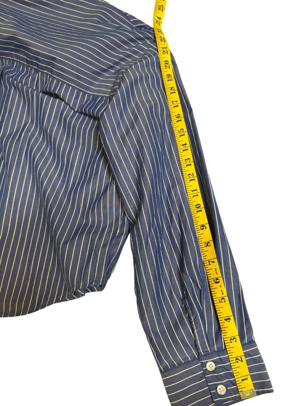 Caroline Constas Womens Blue White Stripe Pajama Top & Shorts Set Size L - Picture 7 of 12